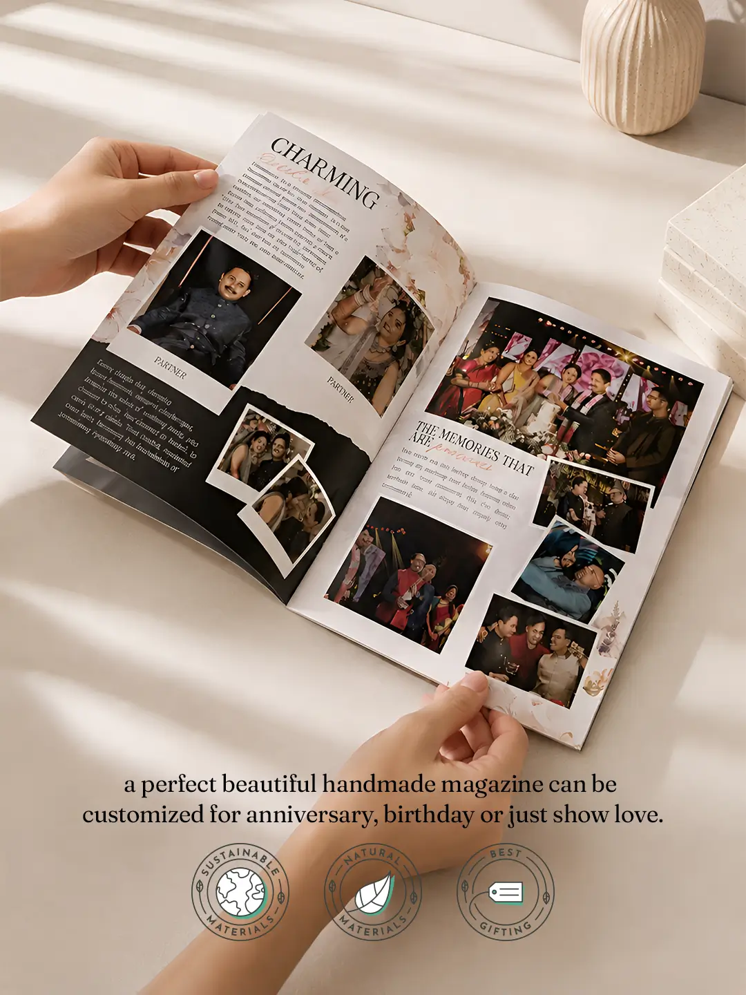 Anniversary Magazine – Custom 12-Page A4 Love Story Magazine | Unique Anniversary Gift for Couples