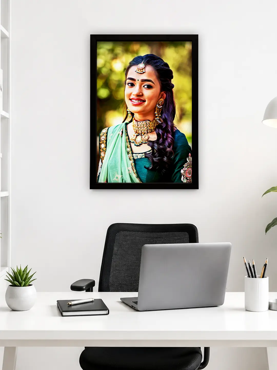 Aquarelle Digital Portrait Frame Online | Premium Digital Art Gifts