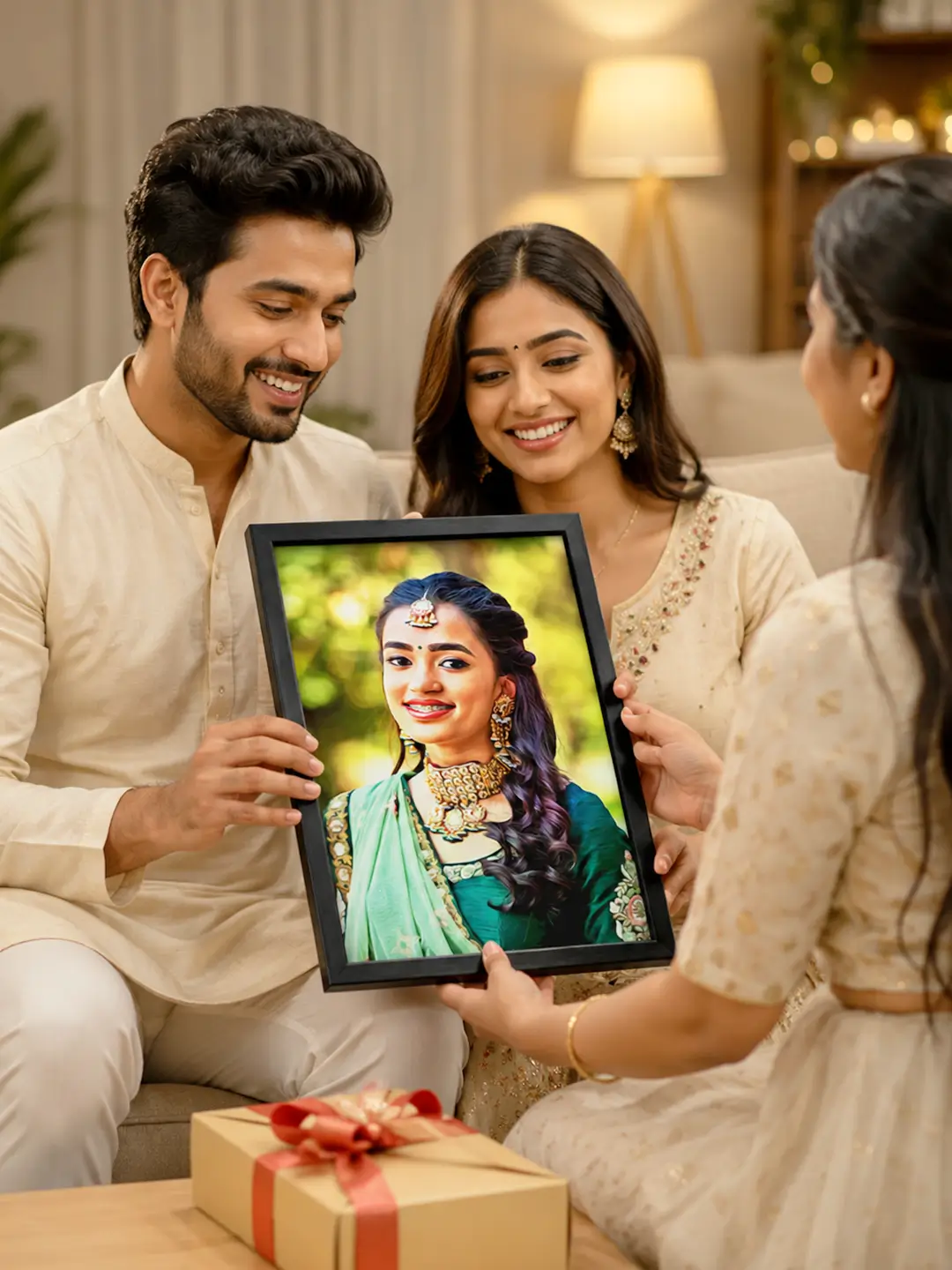 Aquarelle Digital Portrait Frame Online | Premium Digital Art Gifts