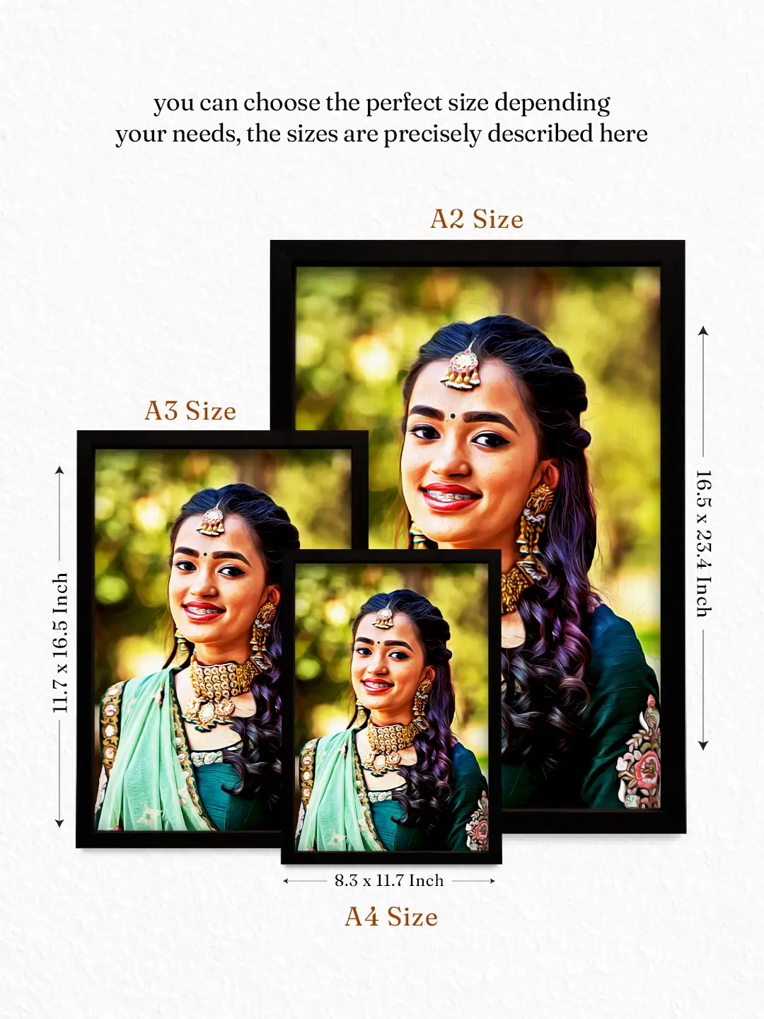 Aquarelle Digital Portrait Frame Online | Premium Digital Art Gifts