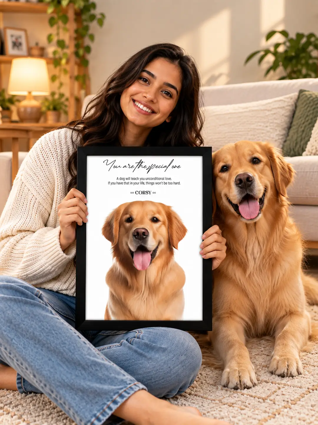 Smart Look Pet Frame – Premium Framed Pet Wall Art | Ready-to-Ship Dog & Cat Wall Decor
