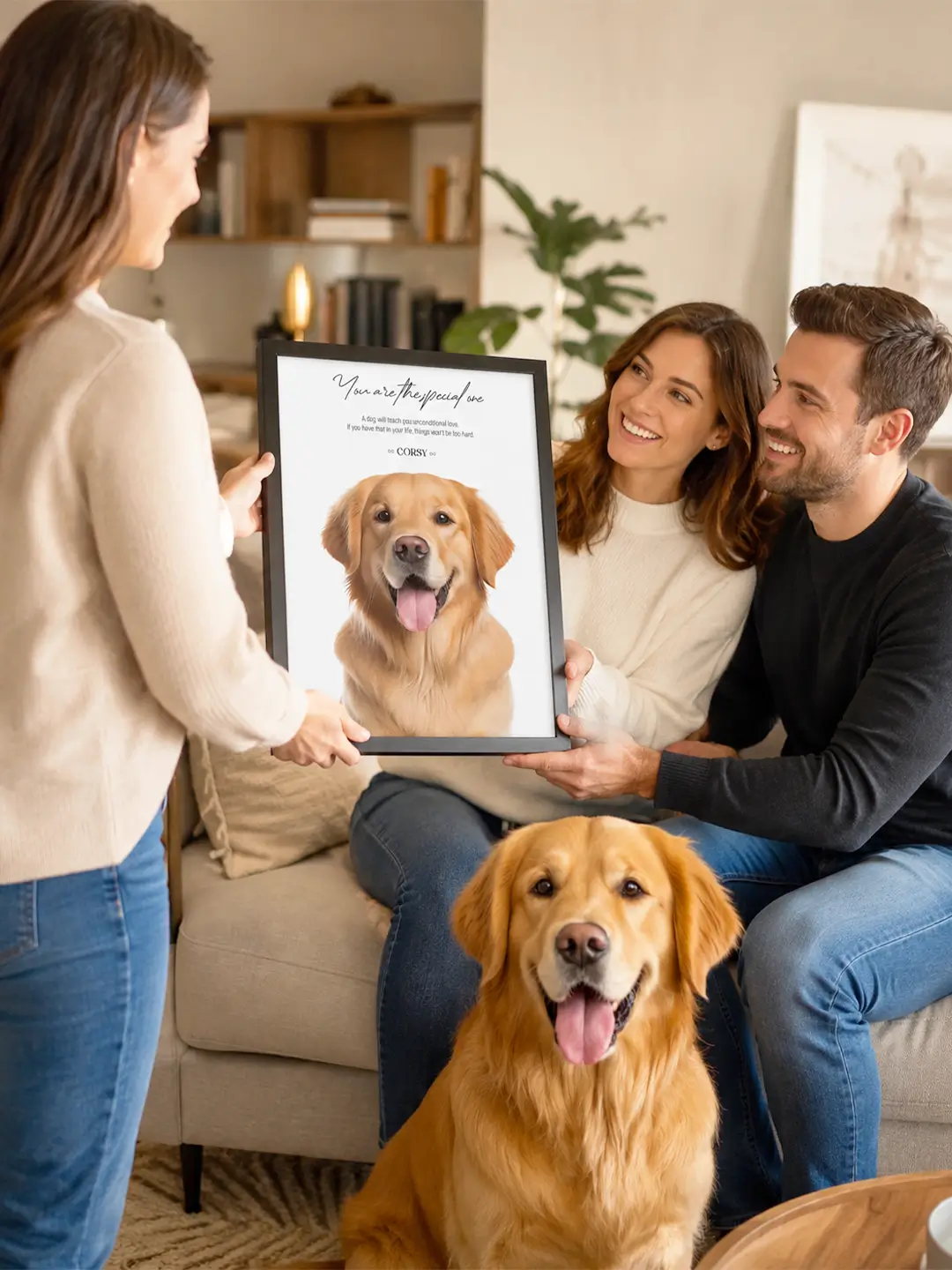 Smart Look Pet Frame – Premium Framed Pet Wall Art | Ready-to-Ship Dog & Cat Wall Decor