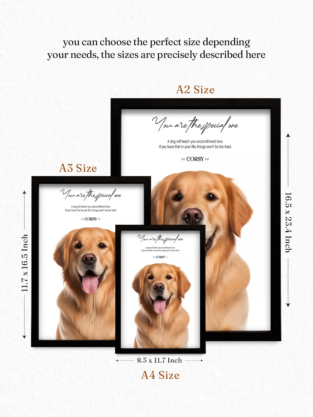 Smart Look Pet Frame – Premium Framed Pet Wall Art | Ready-to-Ship Dog & Cat Wall Decor