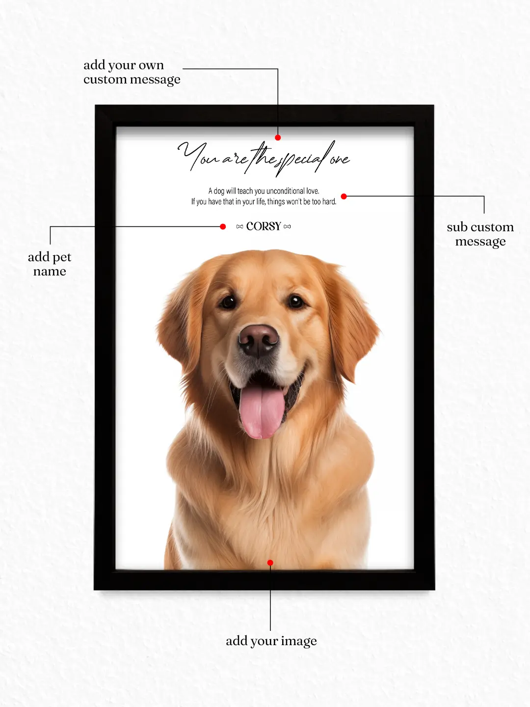 Smart Look Pet Frame – Premium Framed Pet Wall Art | Ready-to-Ship Dog & Cat Wall Decor