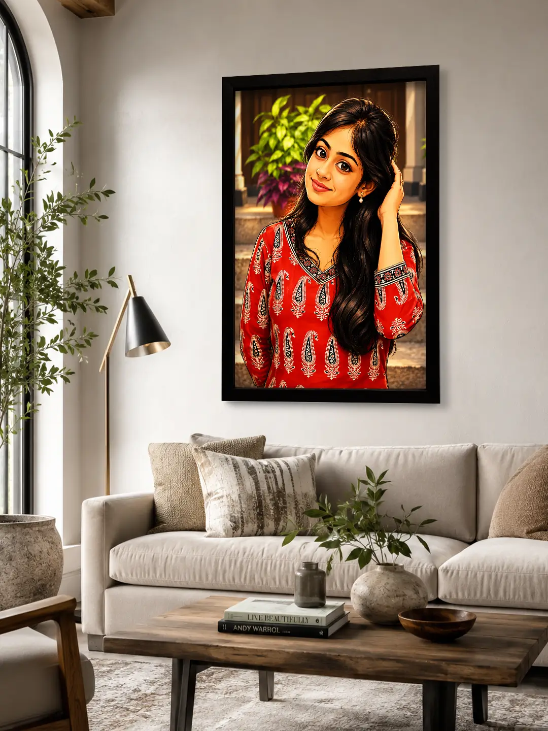 Caricature Portrait Frame – Custom Hand-Sketched Personalized Photo Frame