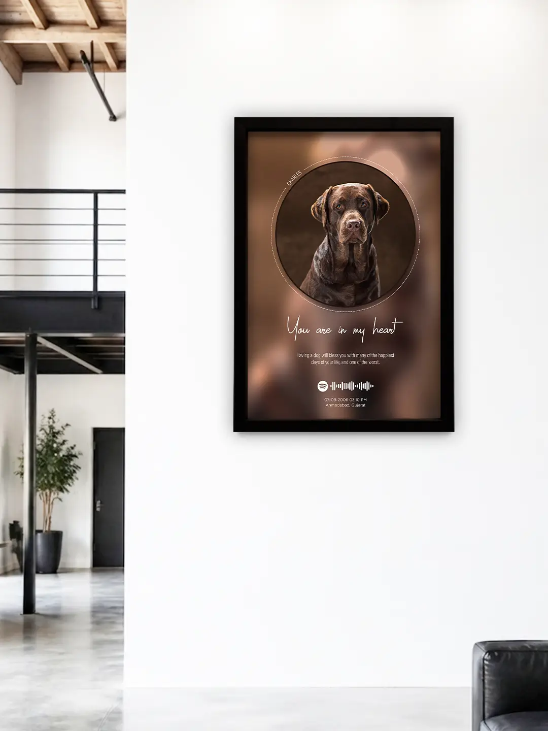 Popped Picture Pet Frame – Personalized Pet Photo, Name, Message & Song Frame