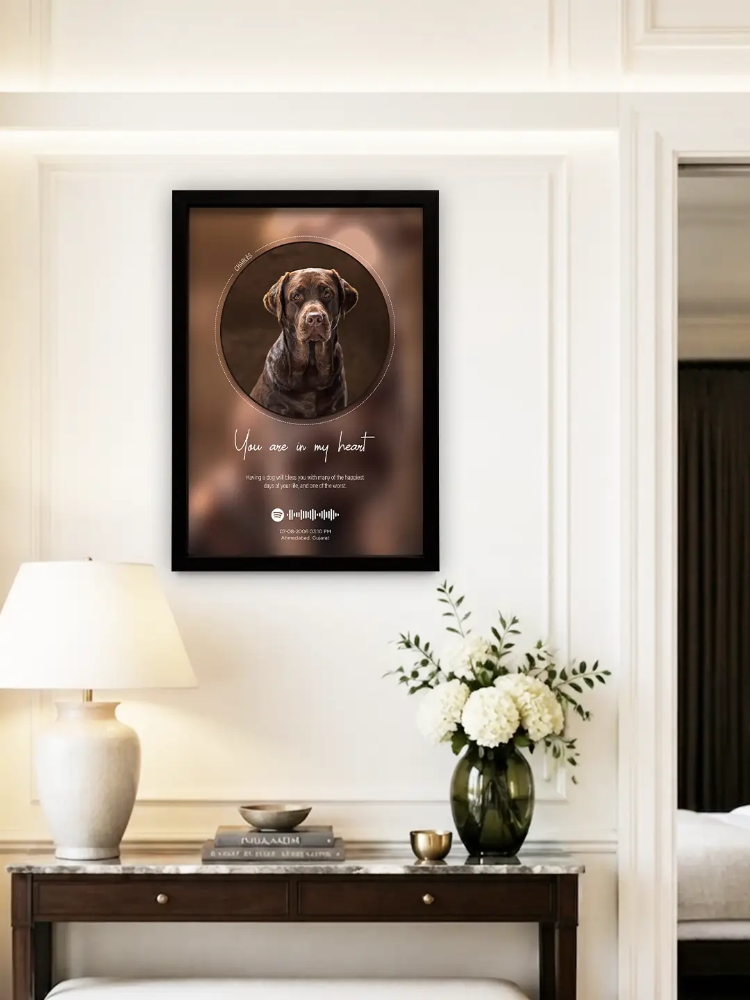 Popped Picture Pet Frame – Personalized Pet Photo, Name, Message & Song Frame