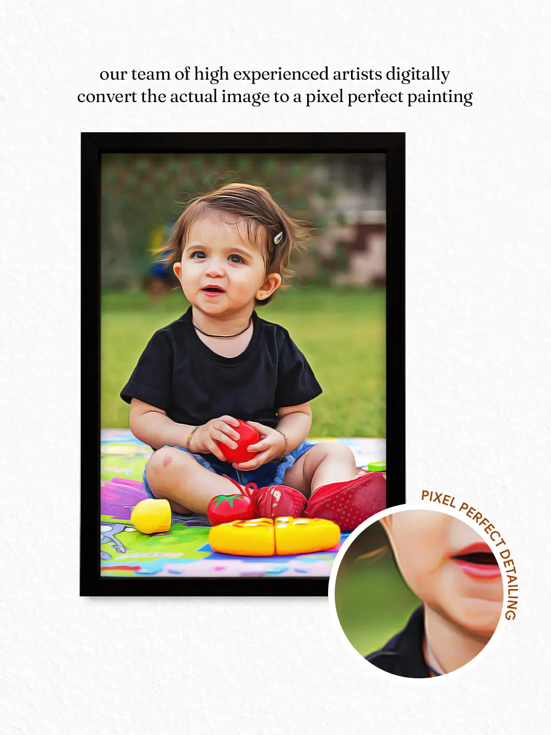 Smooth Digital Oil Painting – Custom Photo to Digital Oil Painting Frame