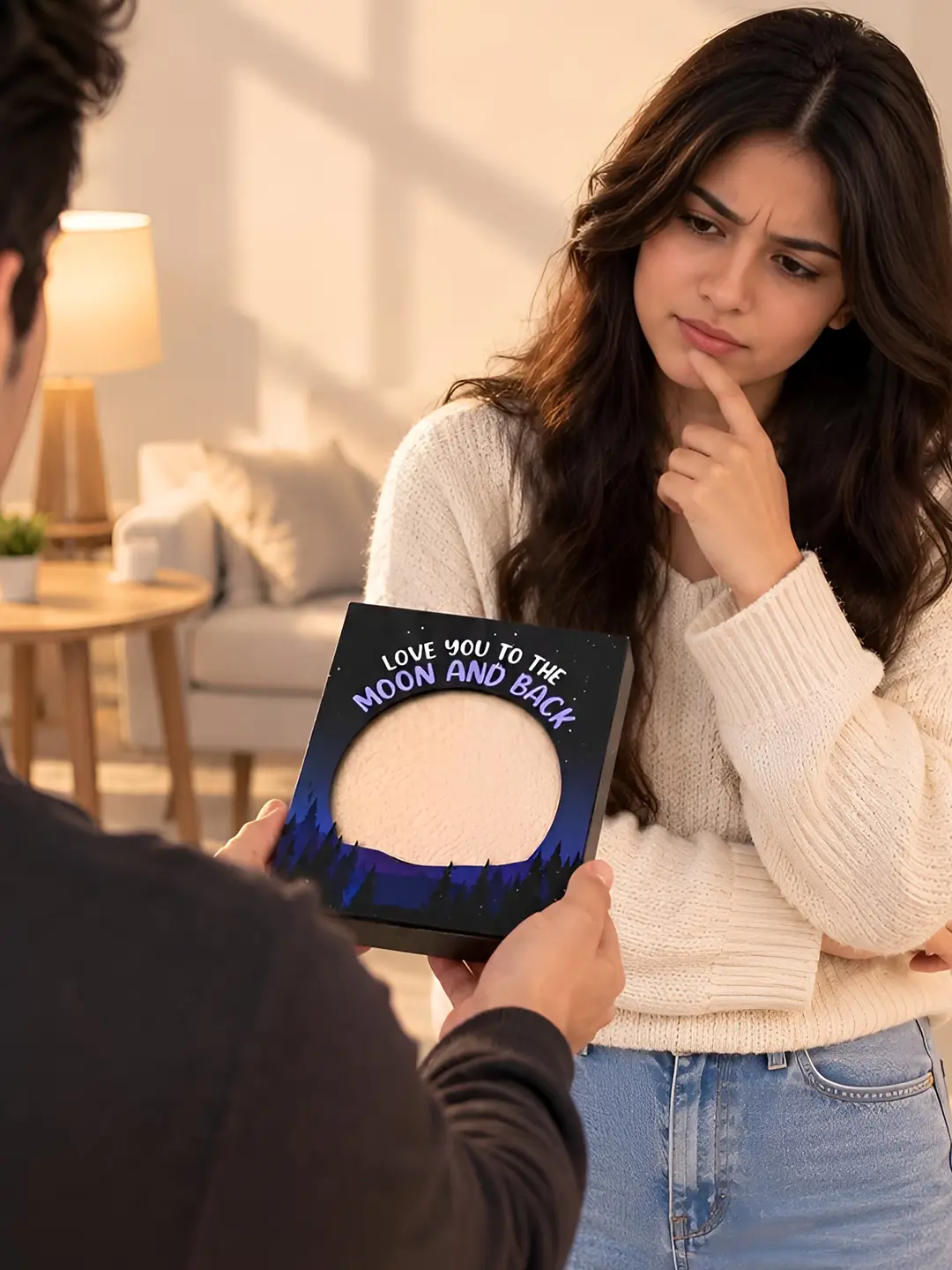 Back to the Moon Burnout Fire Card – Burn to Reveal Hidden Love Message | Romantic Surprise Gift