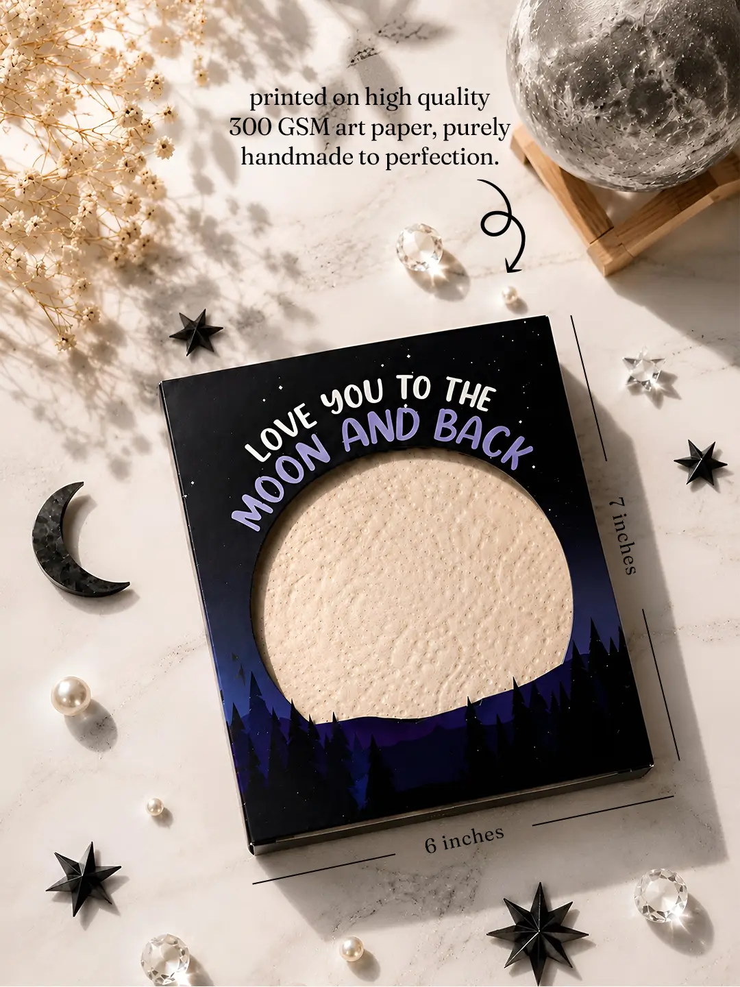 Back to the Moon Burnout Fire Card – Burn to Reveal Hidden Love Message | Romantic Surprise Gift