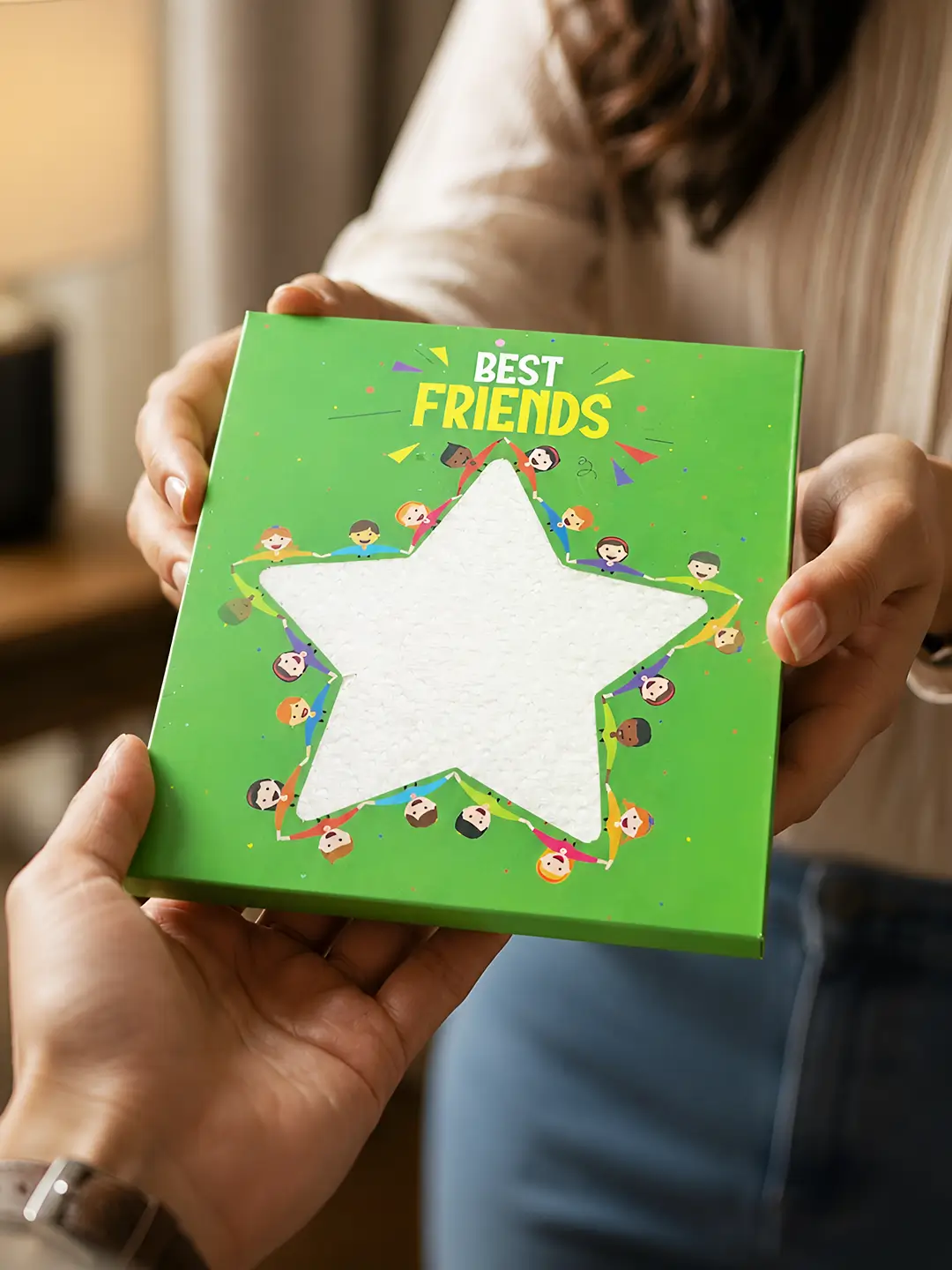 Best Friends Burnout Fire Card – Burn to Reveal Hidden Friendship Message | Unique Gift for Best Friend