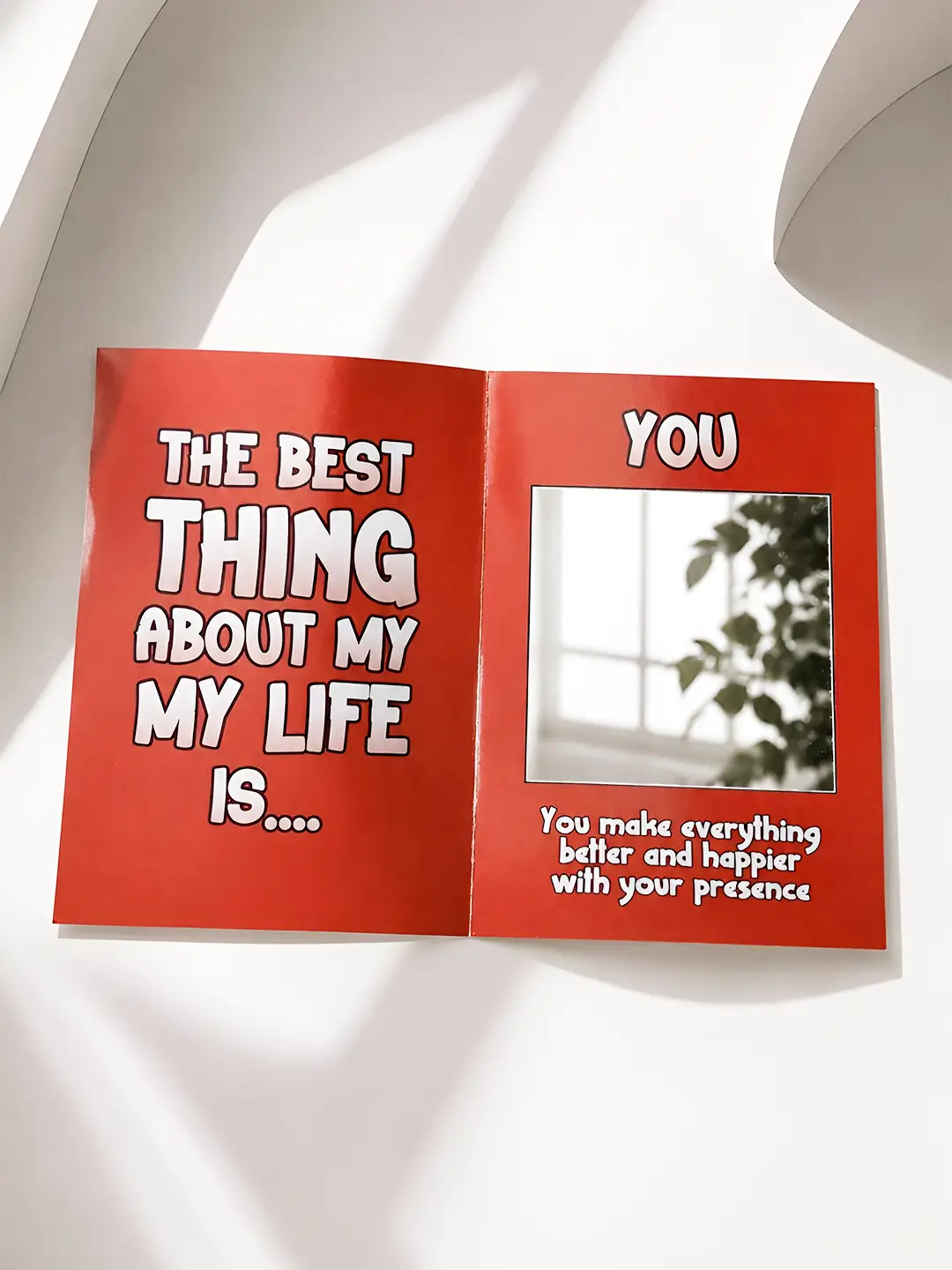 Best Thing Is You Mirror Card – Romantic & Heartfelt Greeting Card with Surprise Mirror