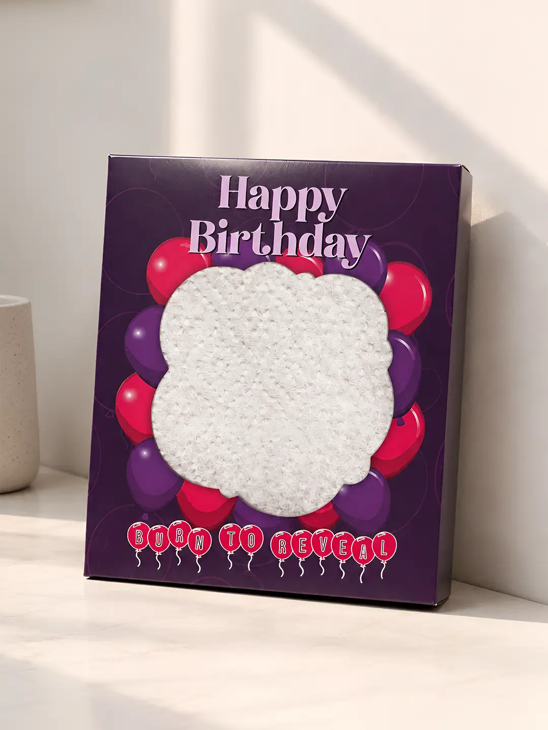 Birthday Balloon Burnout Fire Card – Burn to Reveal Hidden Birthday Message | Unique Surprise Birthday Gift