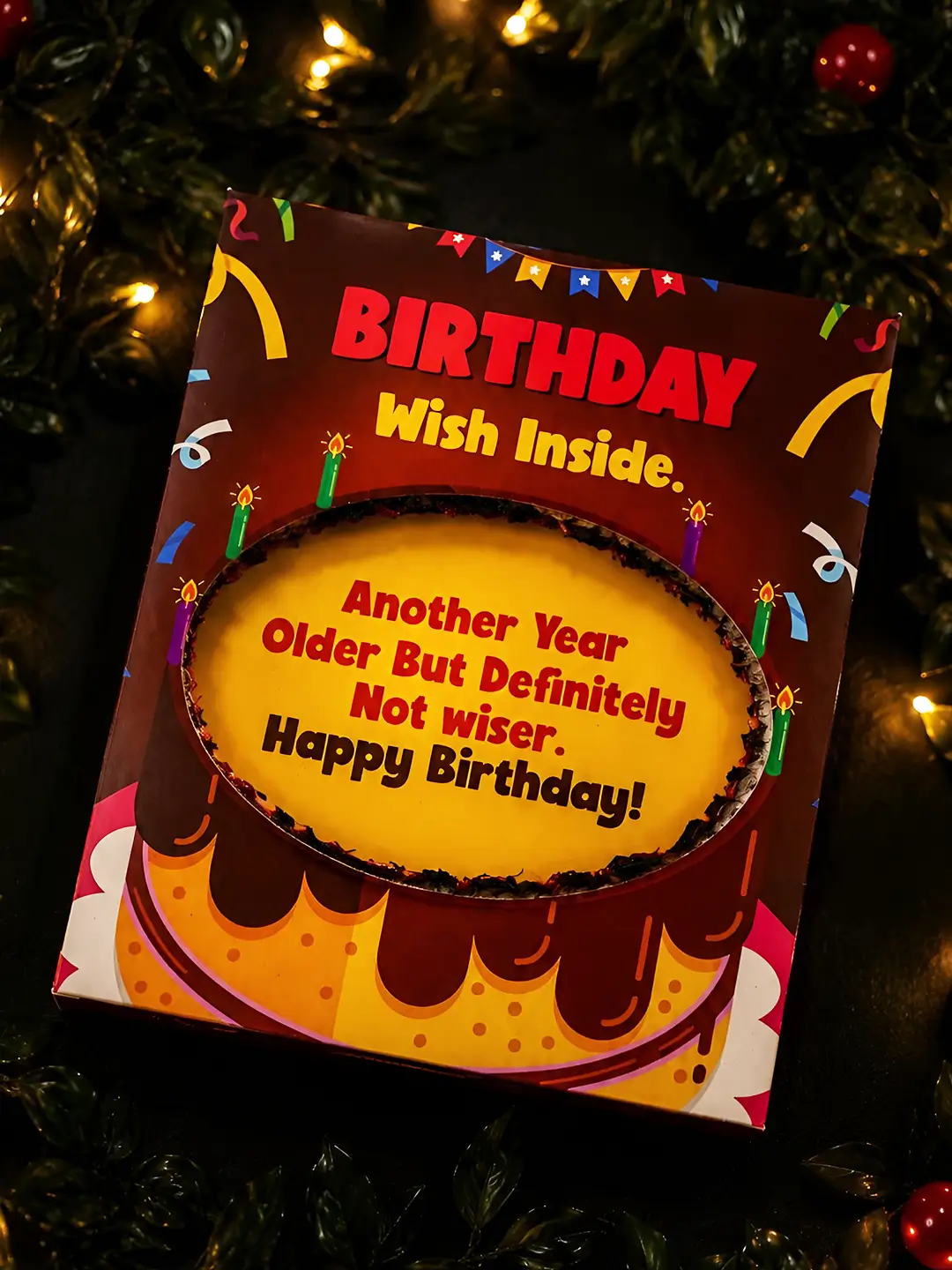 Birthday Cake Burnout Fire Card – Surprise Birthday Message Reveal Card