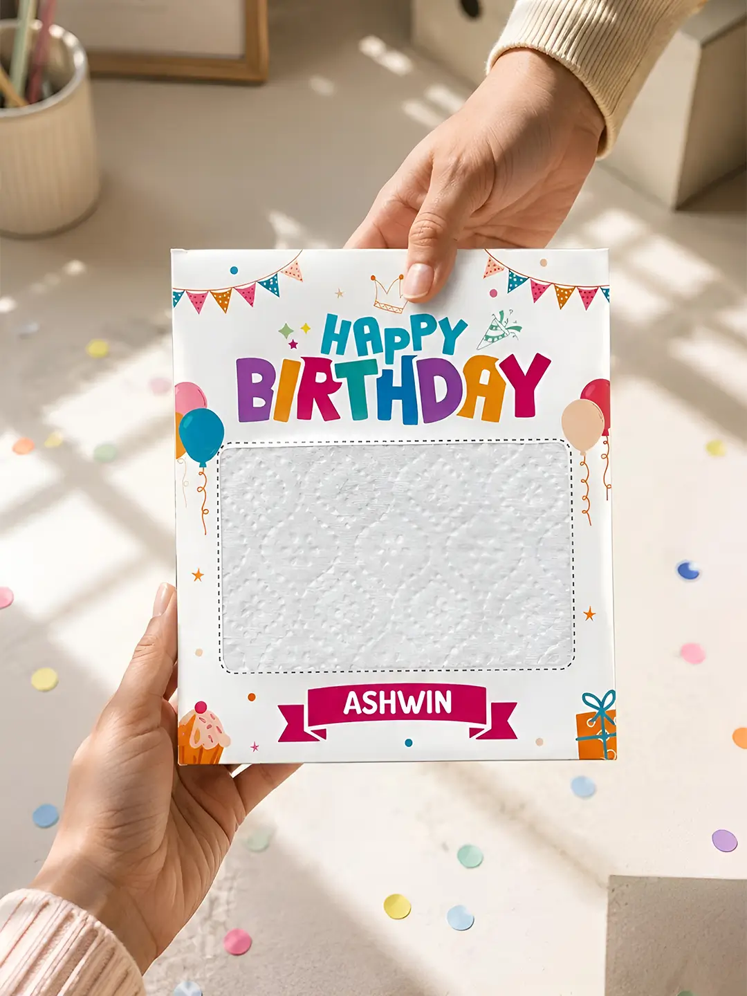 Birthday Celebration Burnout Fire Card – Surprise Message Reveal Birthday Gift