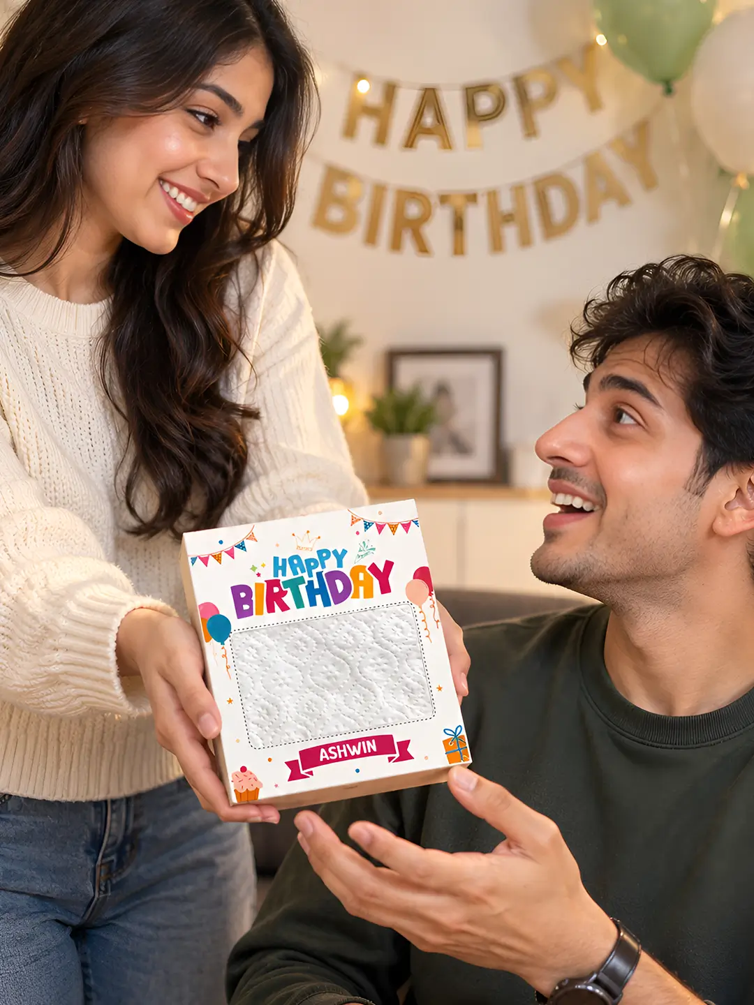 Birthday Celebration Burnout Fire Card – Surprise Message Reveal Birthday Gift