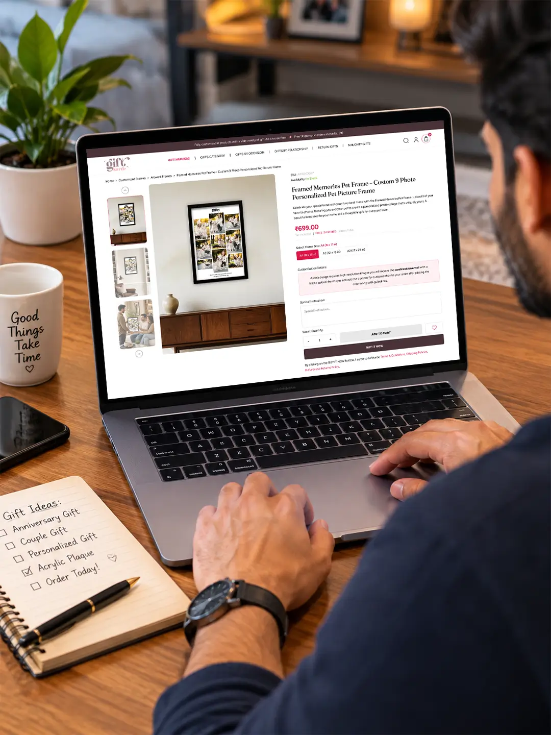 Circle of Life Personalized Acrylic Photo Desk Stand with Spotify Song, Custom Message & Date