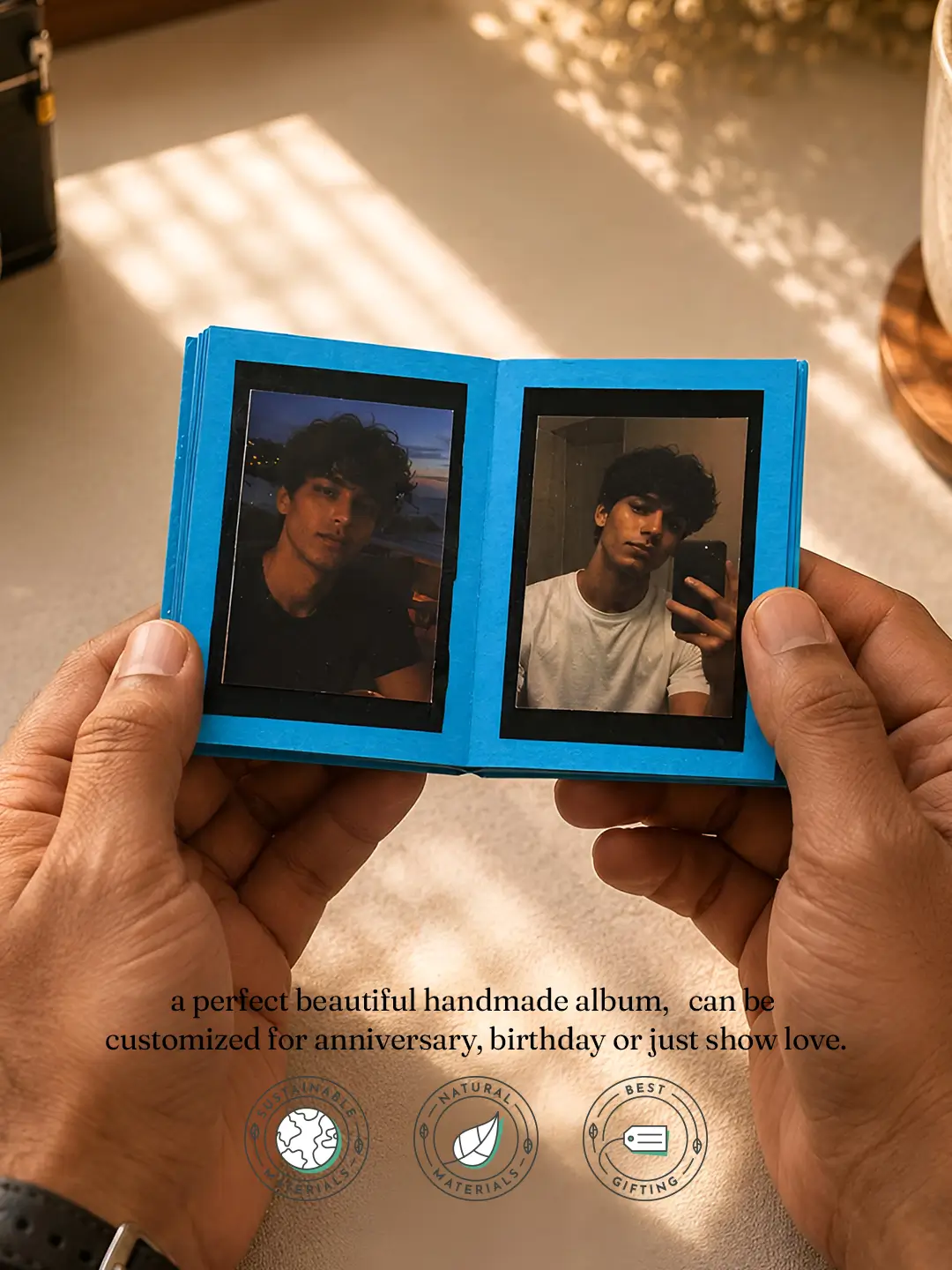 Cool Dude Photo Album – Personalized 20 Photo Album with Custom Front & Back Cover