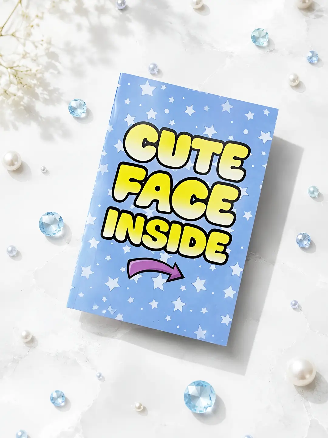 Cute Face Inside Mirror Card – Cute & Funny Greeting Card with Surprise Mirror