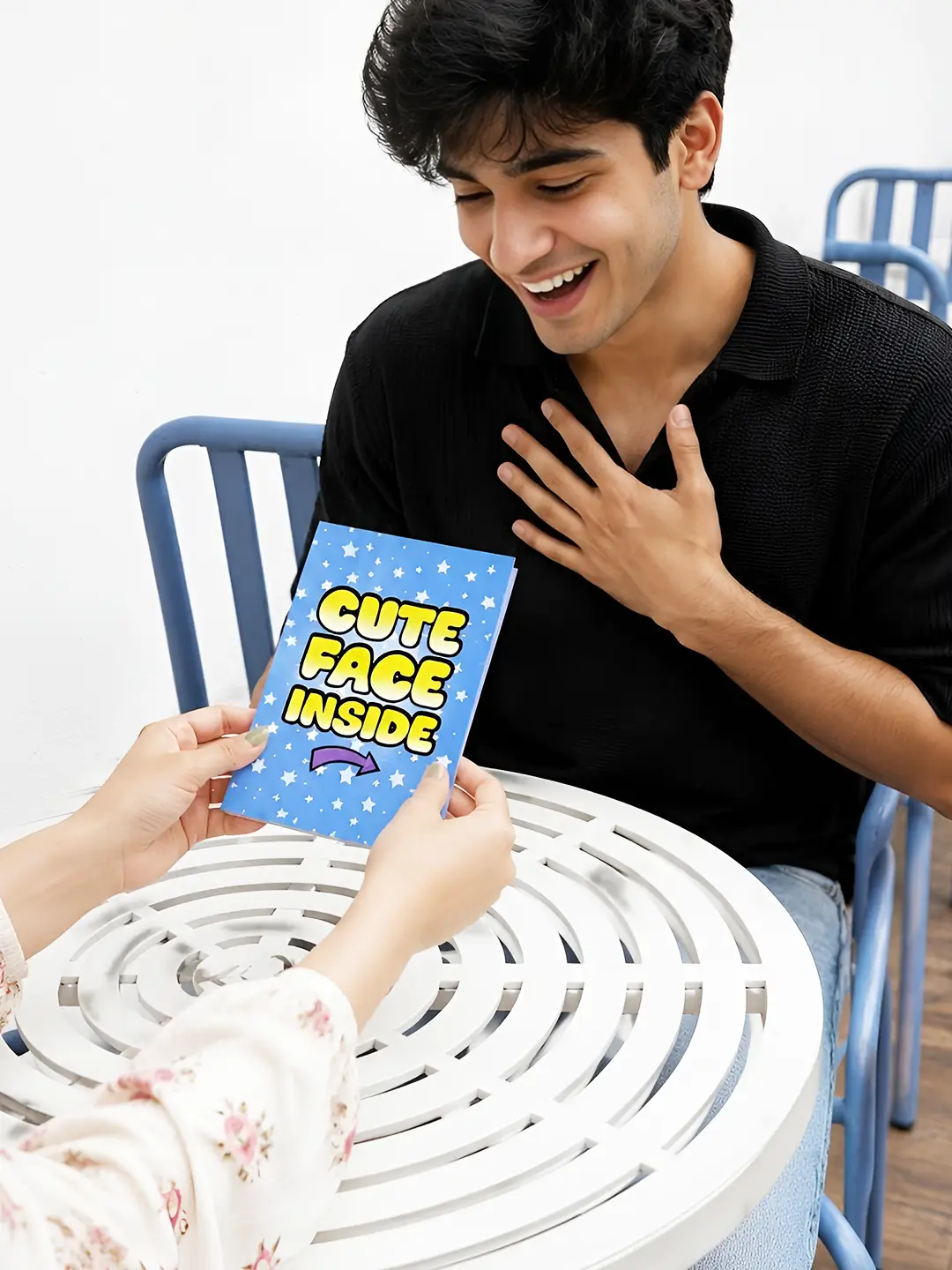 Cute Face Inside Mirror Card – Cute & Funny Greeting Card with Surprise Mirror