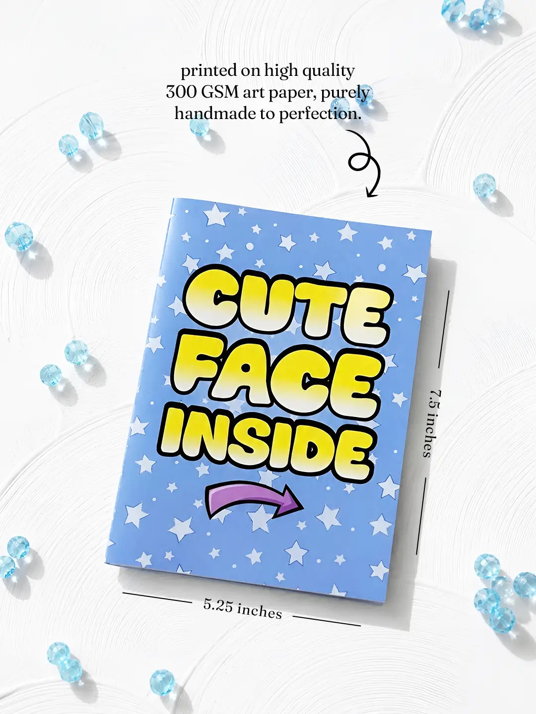 Cute Face Inside Mirror Card – Cute & Funny Greeting Card with Surprise Mirror