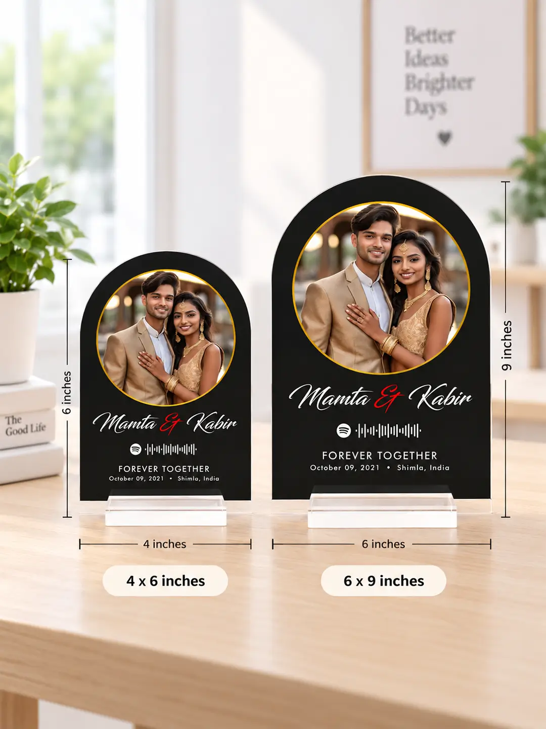 Dark Fantasy Personalized Acrylic Desk Stand – Custom Photo, Name & Spotify Song Gift