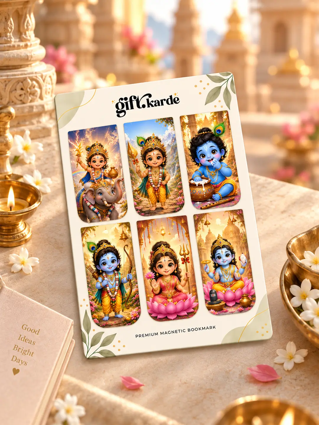 Divine Blessings Magnetic Bookmark set of 6 religious bookmarks with divine illustrations