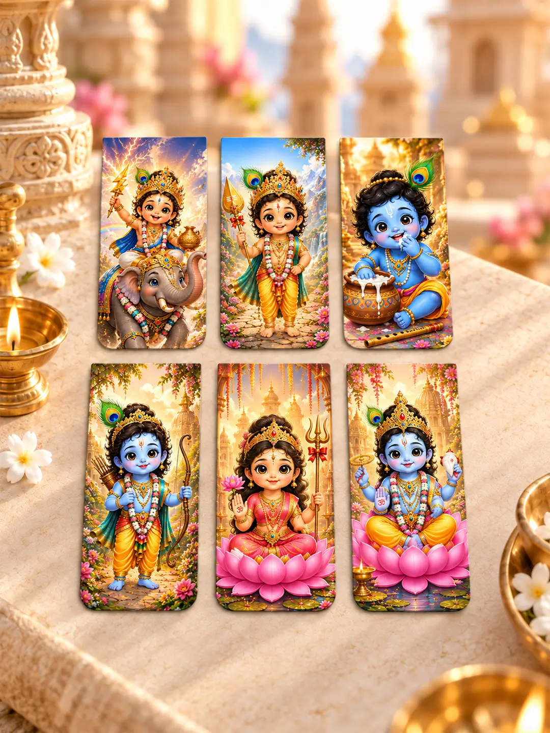 Divine Blessings Magnetic Bookmark – Set of 6 Religious Magnetic Bookmarks for Book Lovers