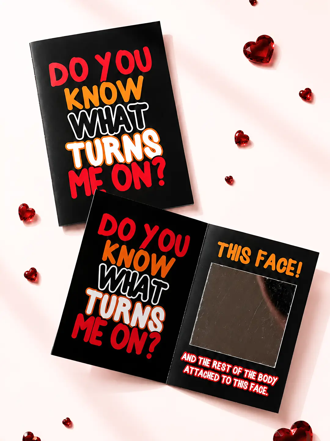 Do You Know What Turns Me On Mirror Card – Flirty Romantic Greeting Card with Surprise Mirror