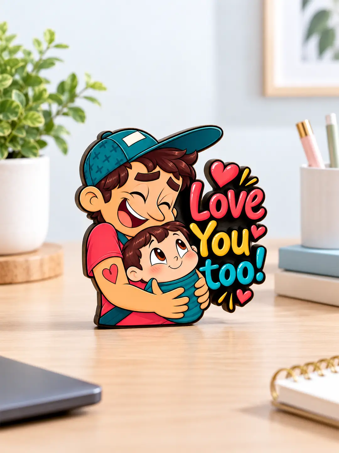 Father Love for Son 4mm MDF fridge magnet sentimental father son gift