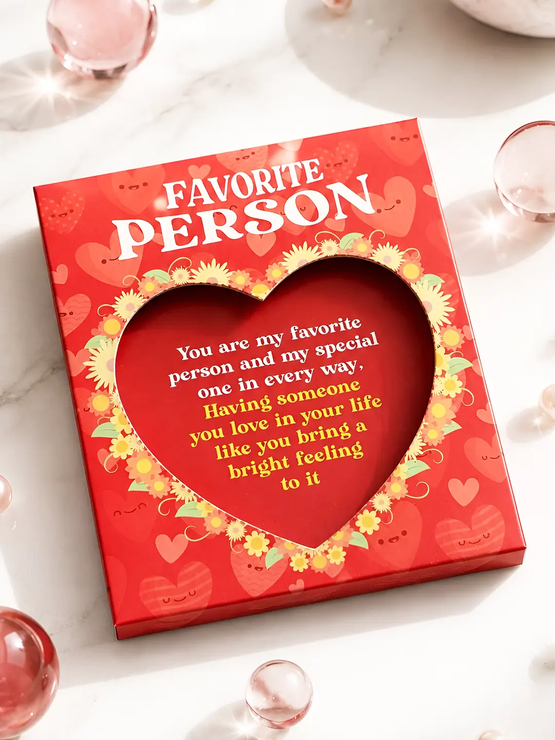 Favorite Person Burnout Fire Card – Unique Love Message Reveal Greeting Card