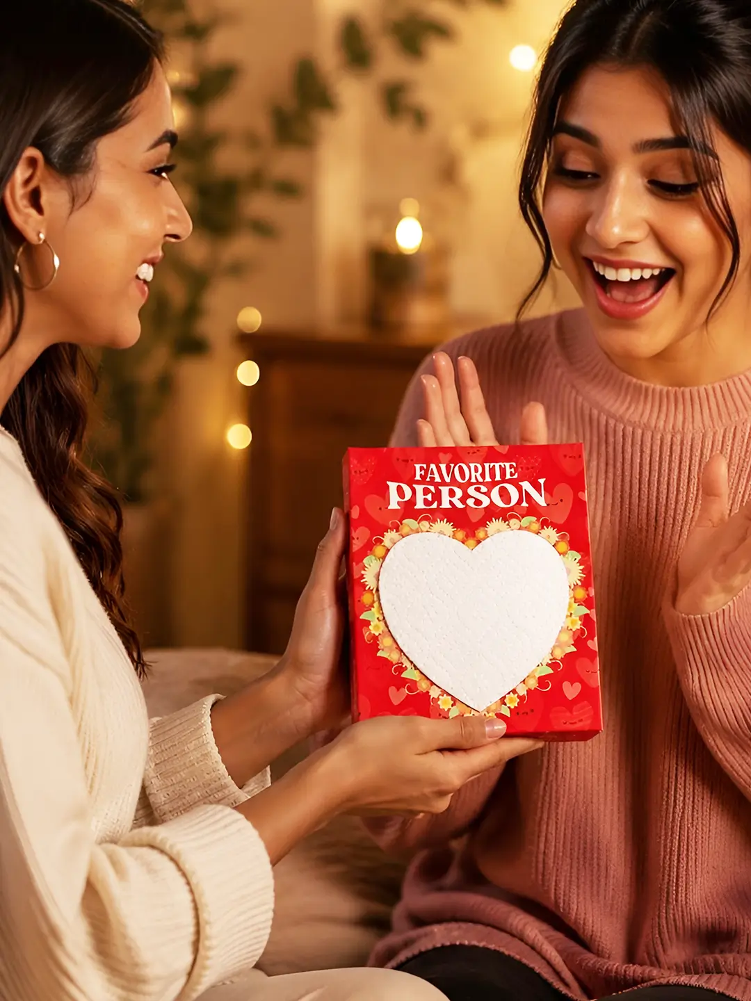 Favorite Person Burnout Fire Card – Unique Love Message Reveal Greeting Card