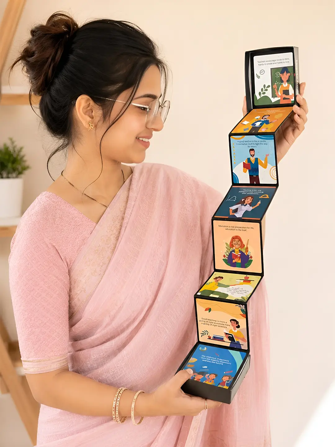 Favorite Teacher Accordion Album – 12 Message Cards in Teacher Appreciation Gift Box