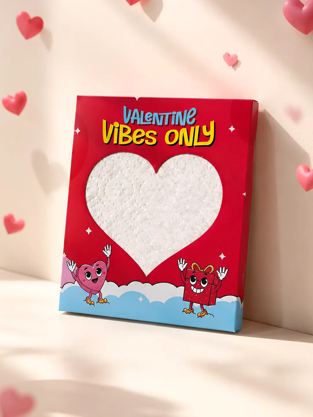 Floating Hearts Burnout Fire Card – Burn to Reveal Hidden Love Message | Unique Valentine’s Day Gift
