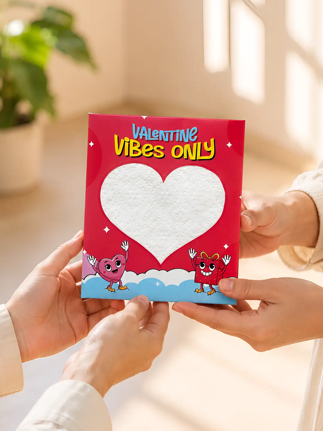 Floating Hearts Burnout Fire Card – Burn to Reveal Hidden Love Message | Unique Valentine’s Day Gift
