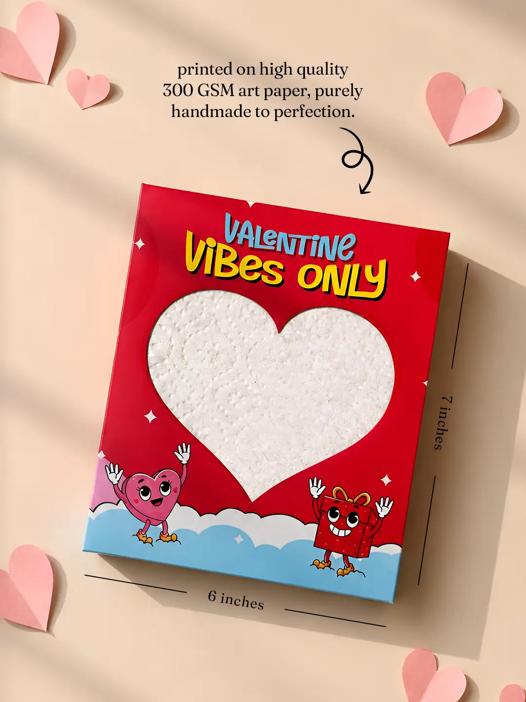 Floating Hearts Burnout Fire Card – Burn to Reveal Hidden Love Message | Unique Valentine’s Day Gift