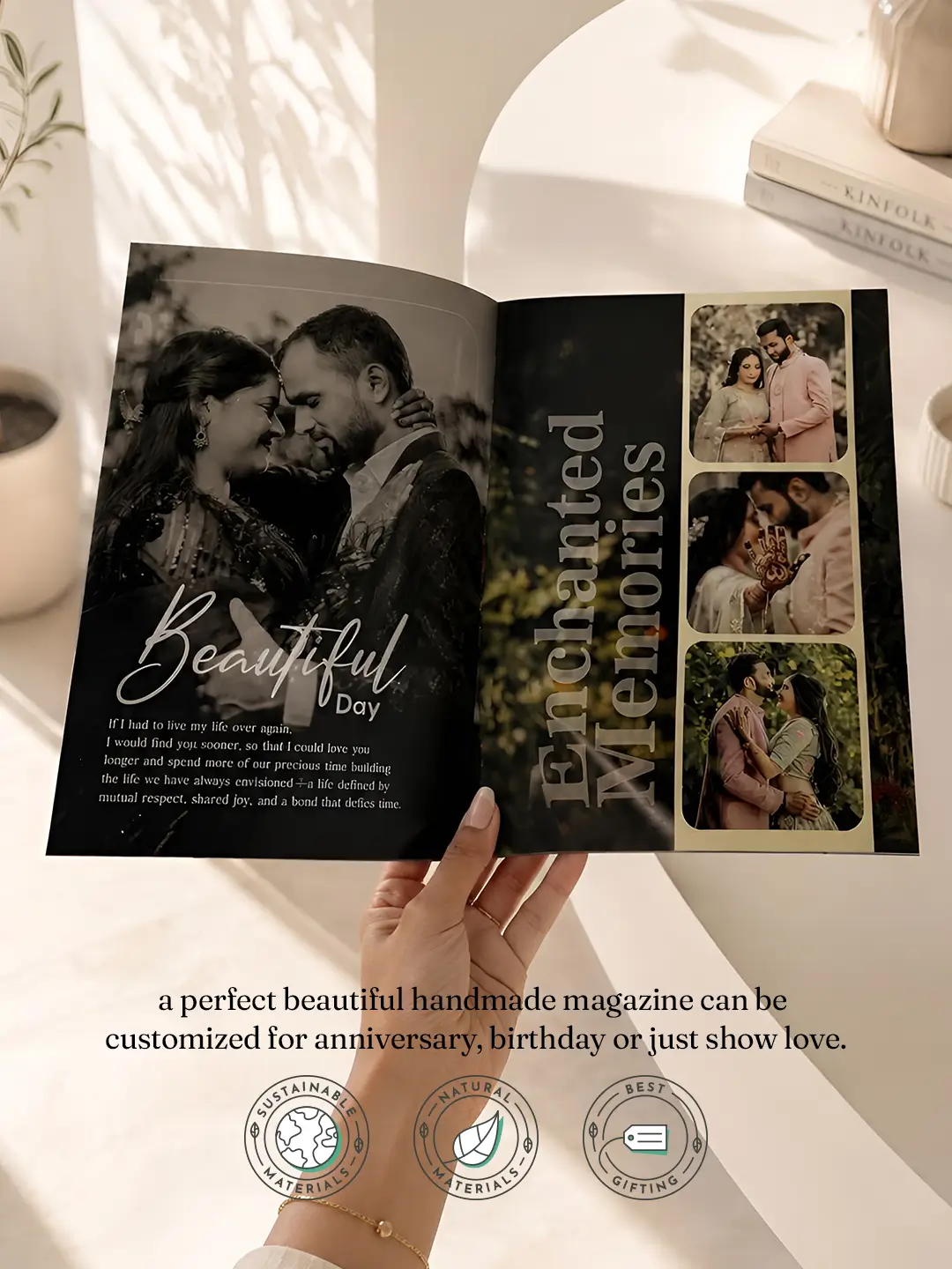 Forever Lovers Magazine – Personalized 12-Page A4 Love Story Magazine | Custom Romantic Couple Gift
