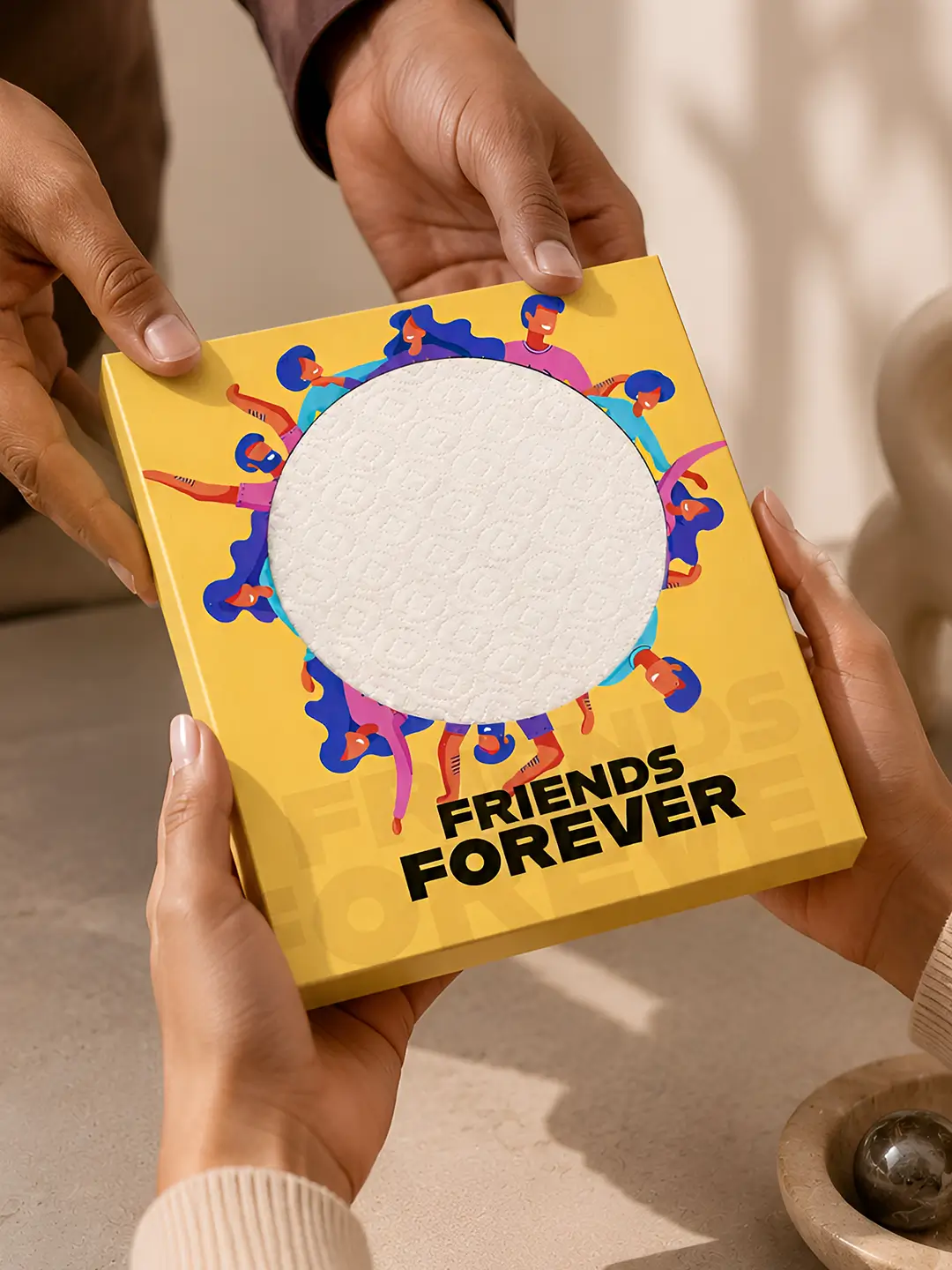Friends Forever Burnout Fire Card – Secret Friendship Message Reveal Card