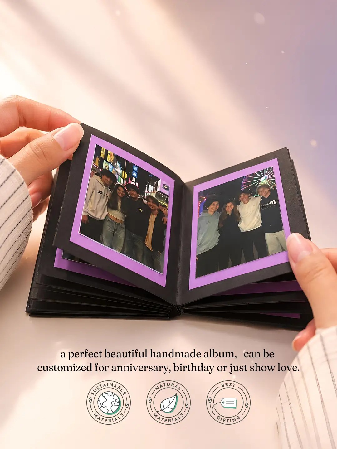 Friendship Forever Photo Album – Personalized 20 Photo Album with Custom Covers