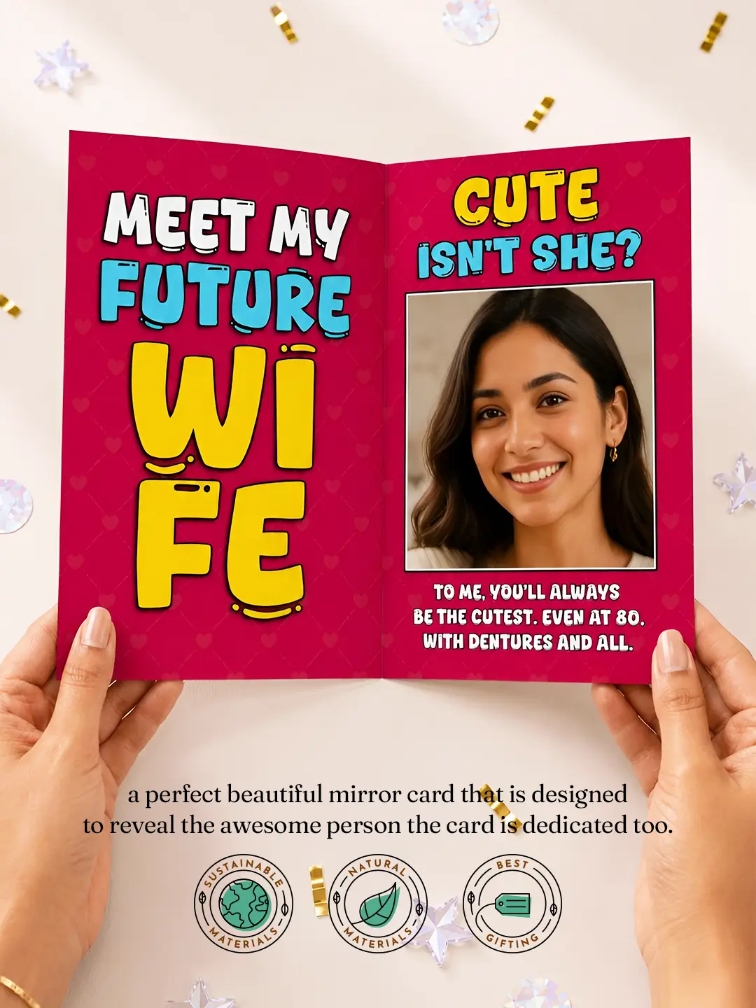 Future Wife Mirror Card – Cute Romantic Greeting Card for Your Future Wife