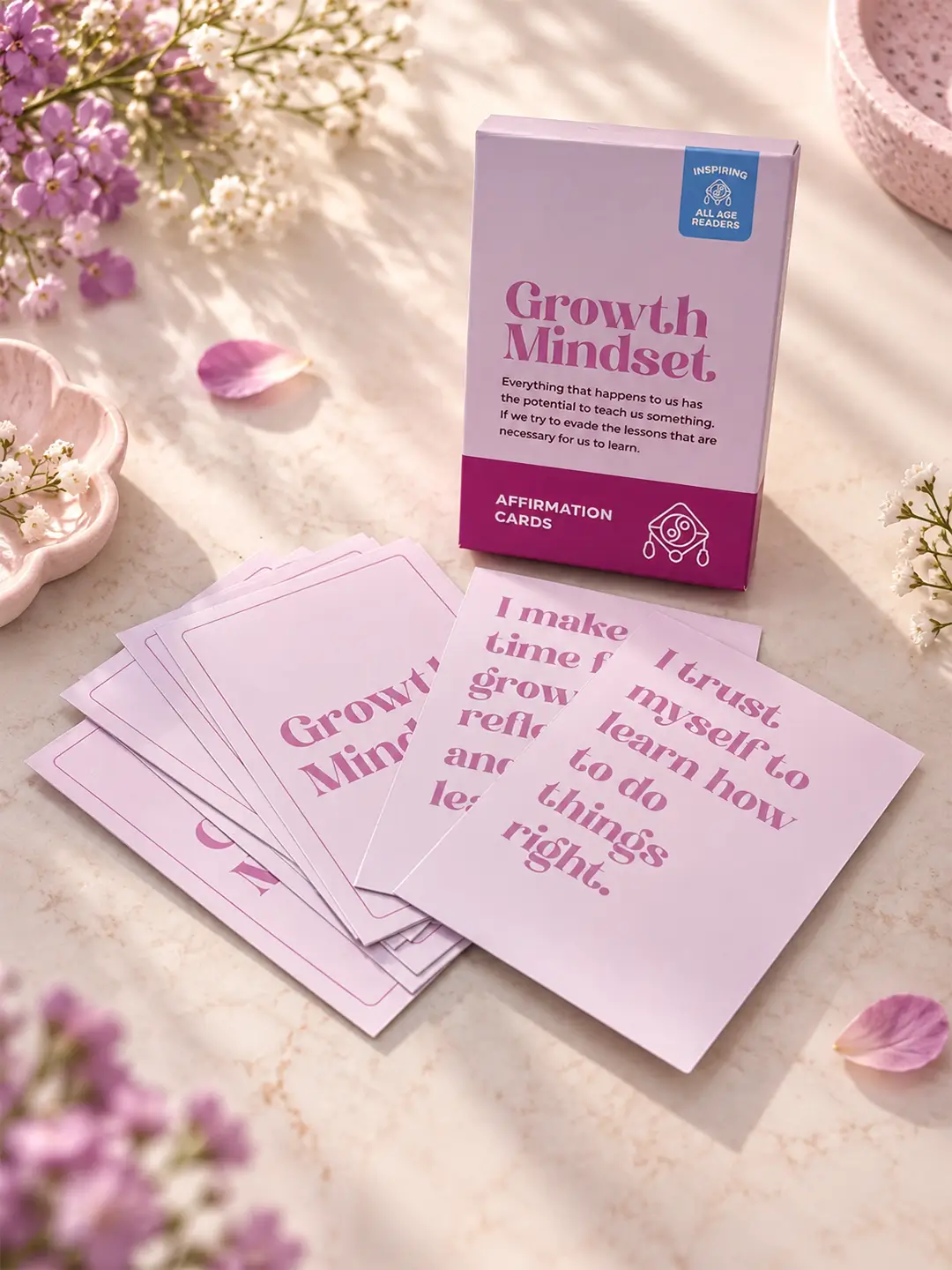 Growth Mindset Affirmation Cards – 40 Inspirational Positive Affirmation Cards
