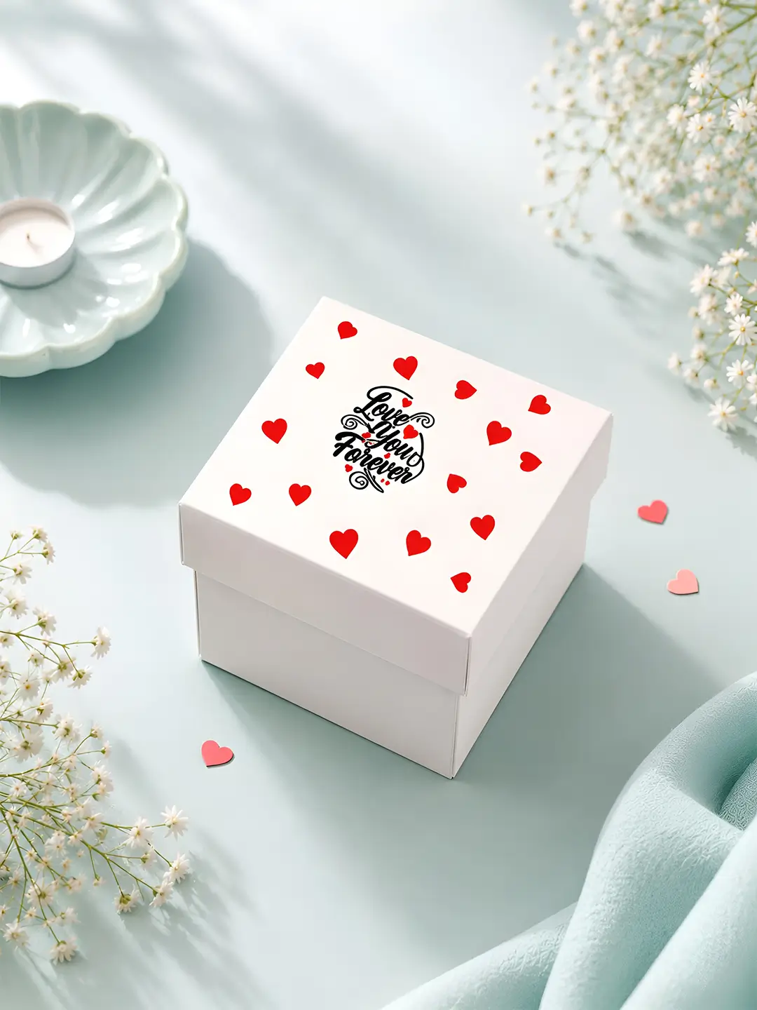 Rollout Heart Box Greeting Card | Personalized Photo Memory Box Gift for Anniversary & Birthday
