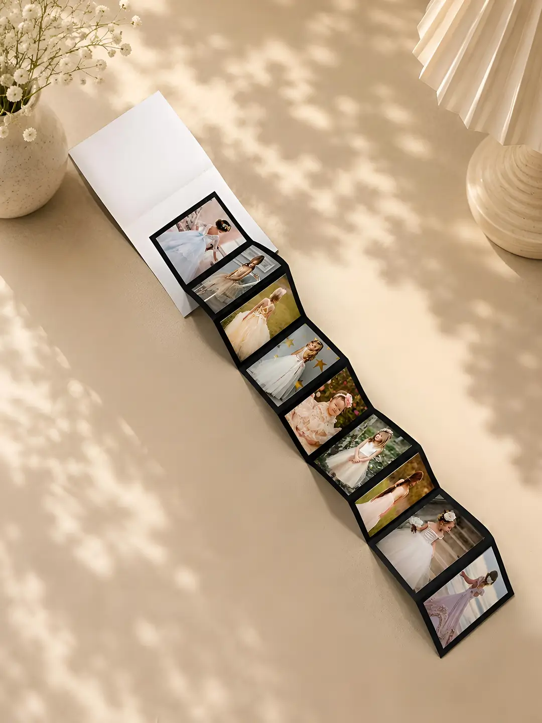 Accordion Pull Out Card – Personalized 15 Photo Custom Greeting Card for Any Occasion