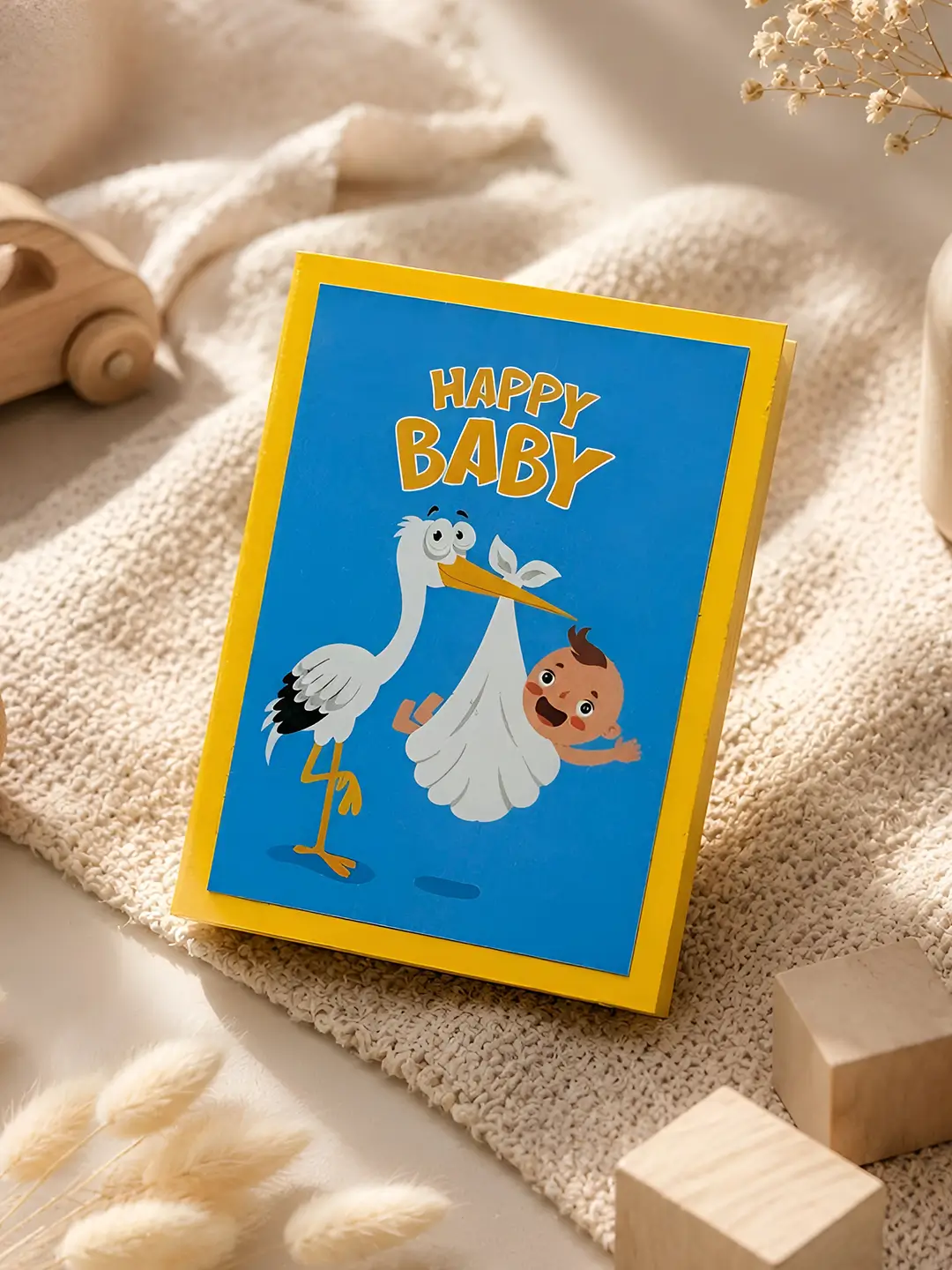 Happy Baby Photo Album with personalized 20 photos and custom front cover