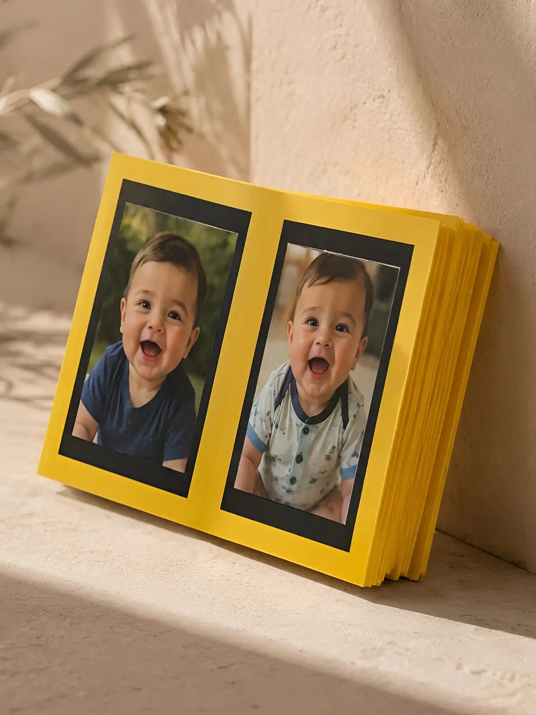 Happy Baby Photo Album – Personalized 20 Photo Baby Memory Album with Custom Covers