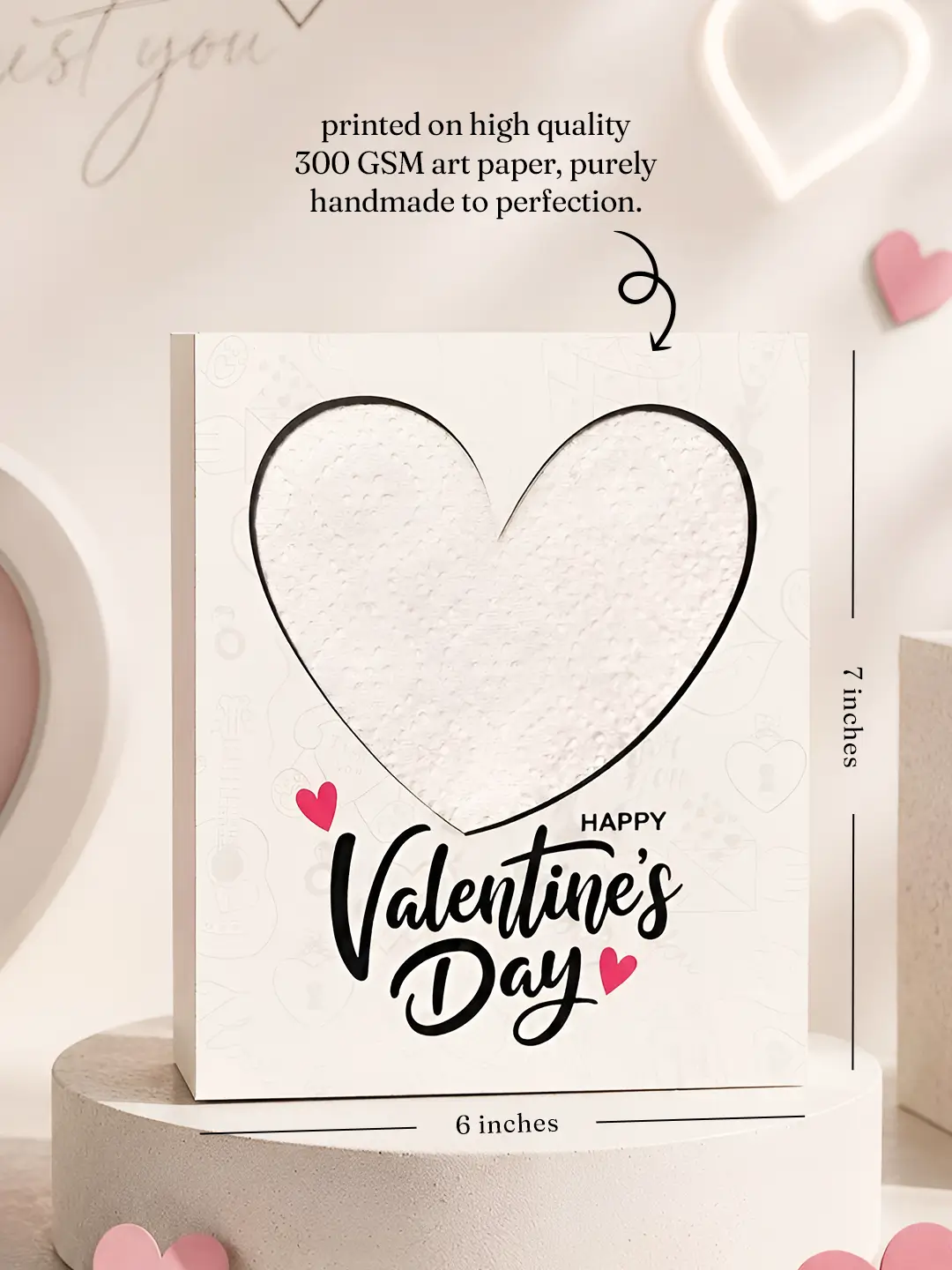 Happy Valentine Burnout Fire Card – Burn to Reveal Hidden Love Message | Unique Valentine’s Day Gift