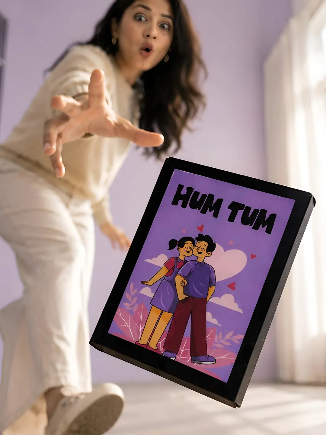 Hum Tum Photo Album – Personalized 20 Photo Couple Album with Custom Covers