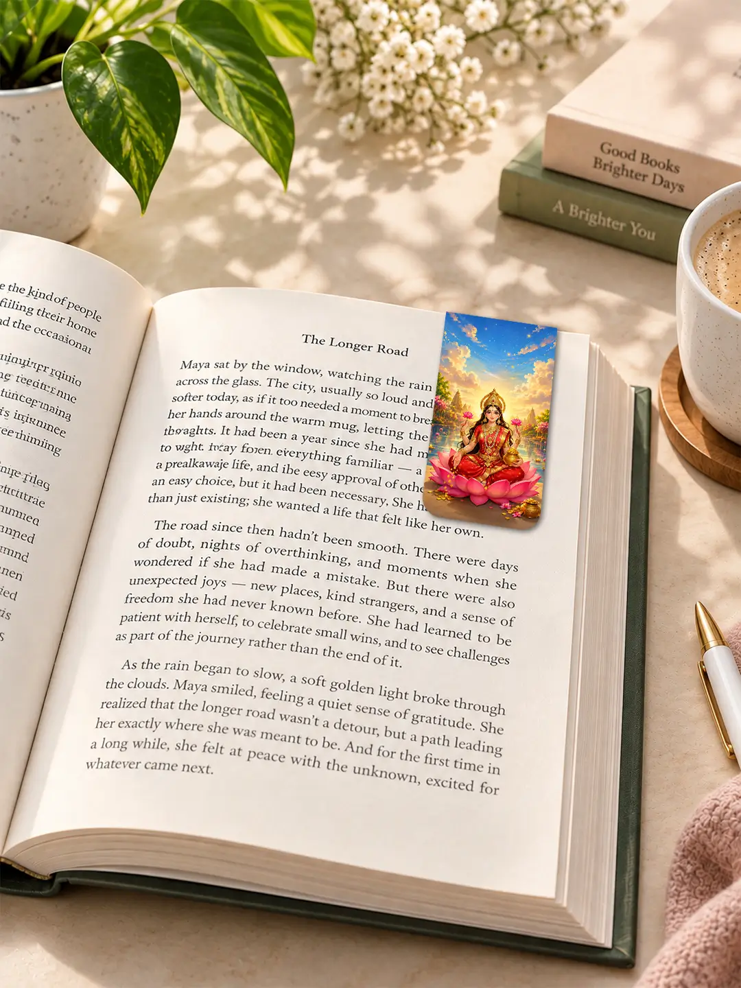 Indian Goddesses Magnetic Bookmark Set of 6 – Laminated Religious Bookmarks for Book Lovers