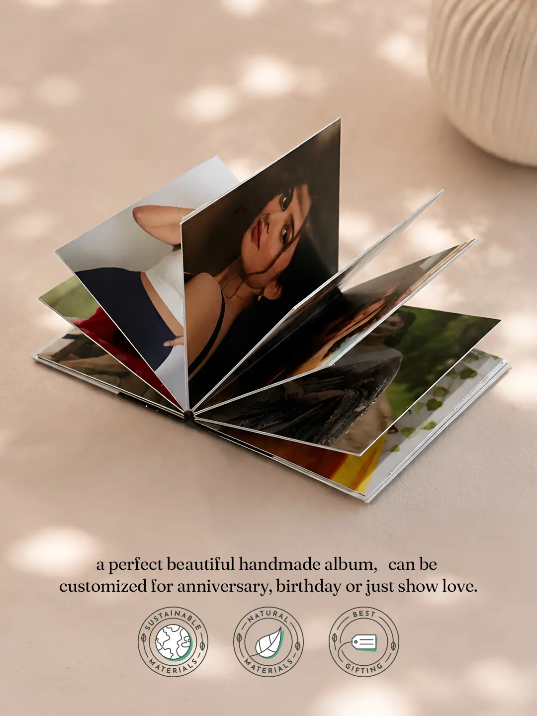 Large Full Photo Album – Personalized 16 Photo Album with Custom Covers