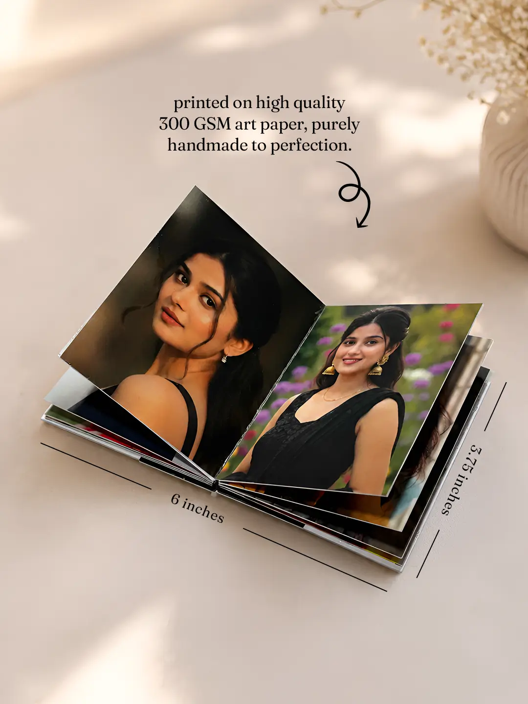 Large Full Photo Album – Personalized 16 Photo Album with Custom Covers